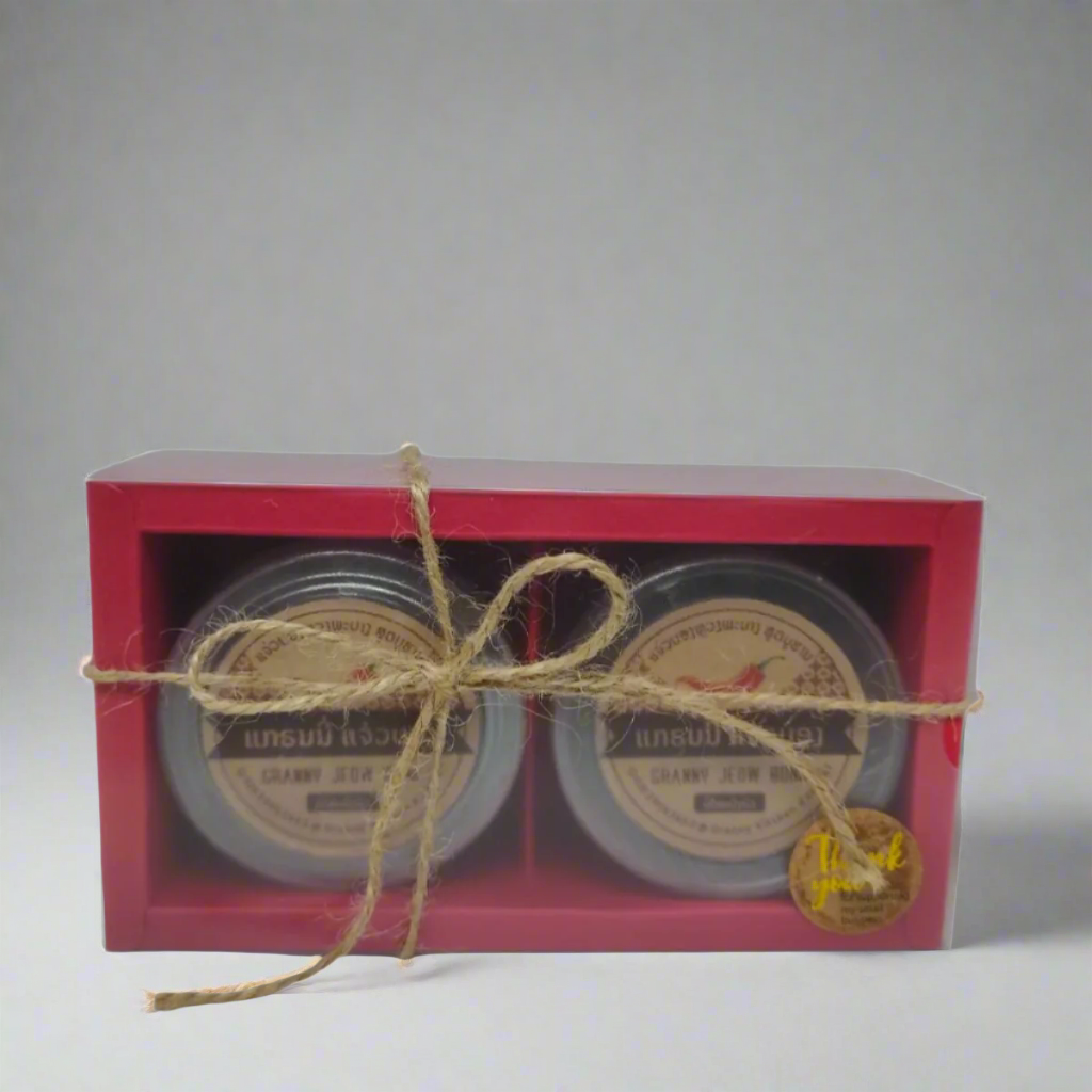 Granny's Jeow Bong Gift Box | Authentic Lao Spicy Chili Paste | Available in Laos only