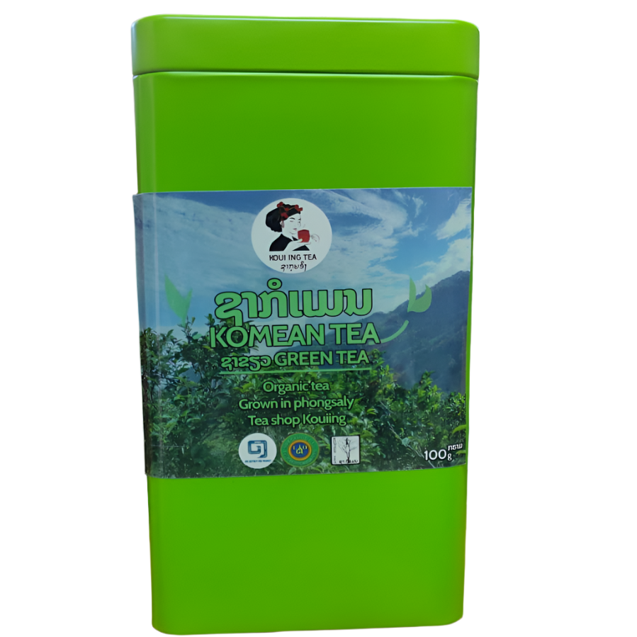 Komean Organic Green Tea – 100g Premium Loose Leaf from Phongsaly, Laos