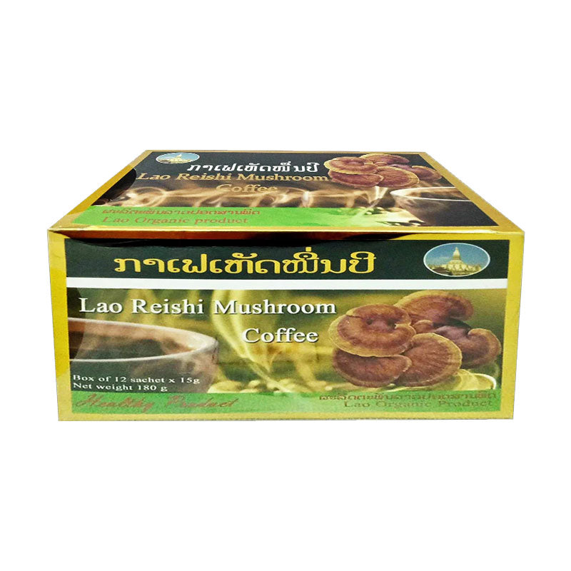 Café Champignon Lao Reishi Format 15g Carton de 12 sachets