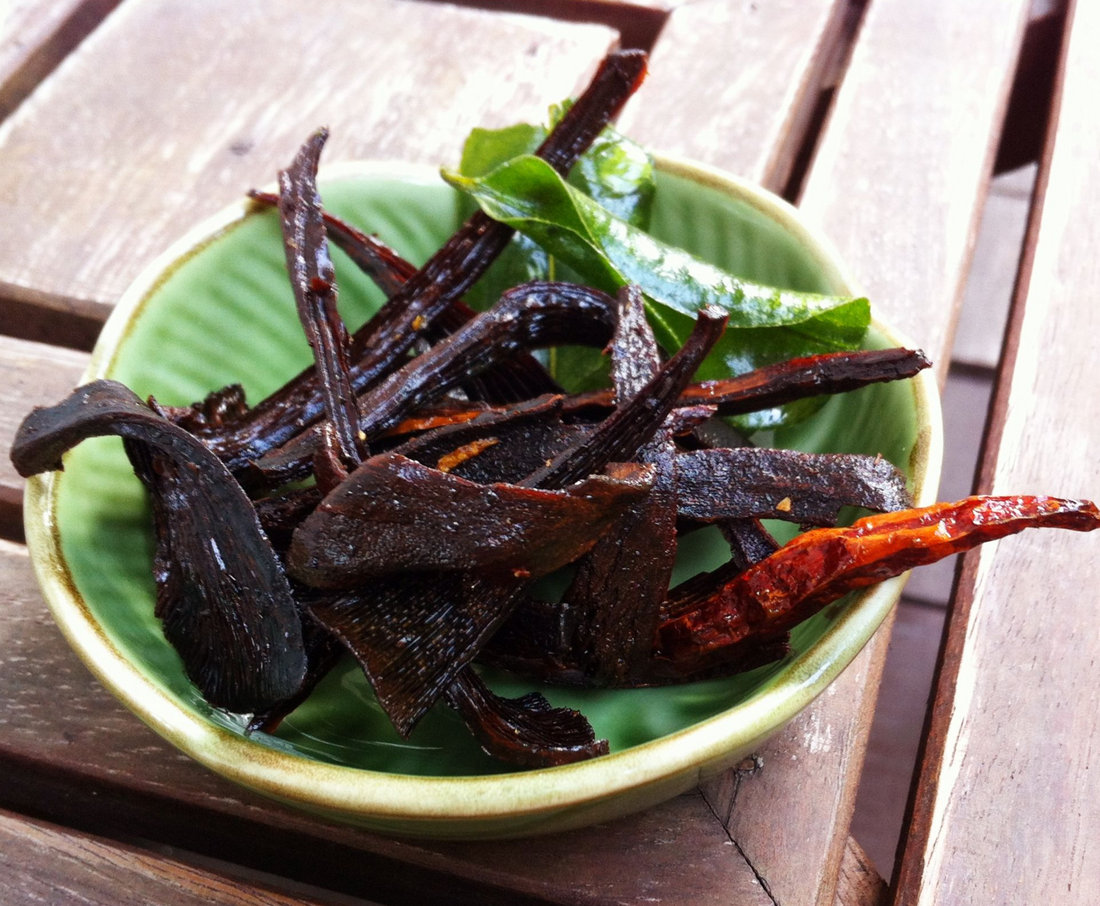 Exploring Luang Prabang's Delight: Mushroom Chips with Kaffir Leaves