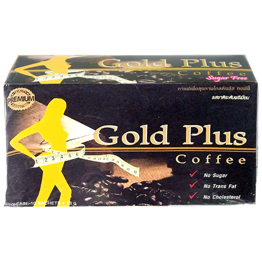 Gold Plus Coffee Sugar Free Size 18g Box of 10 sachets