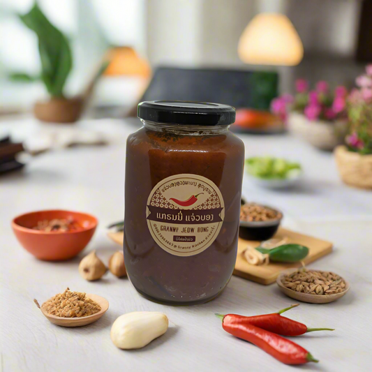 Granny Kitchen Jaew Bong 500g glass jar– Authentic Luang Prabang Chili Paste