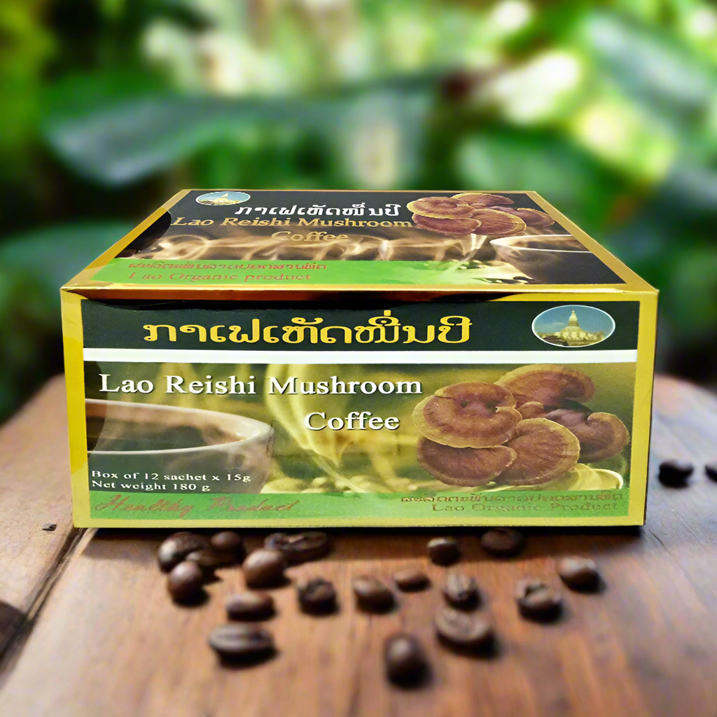 Lao Reishi Mushroom Coffee Size 15g box of 12 sachet