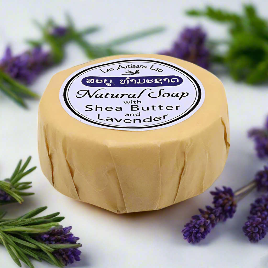 Lao Natural Soap with Shea Butter and Lavender 100g