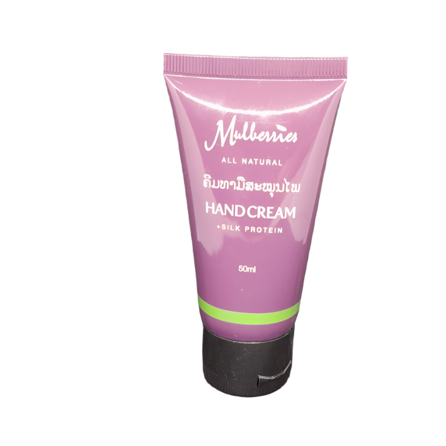 Mulberries All Natural Hand Cream with Silk Protein – Exclusive 50ml Skincare from Laos