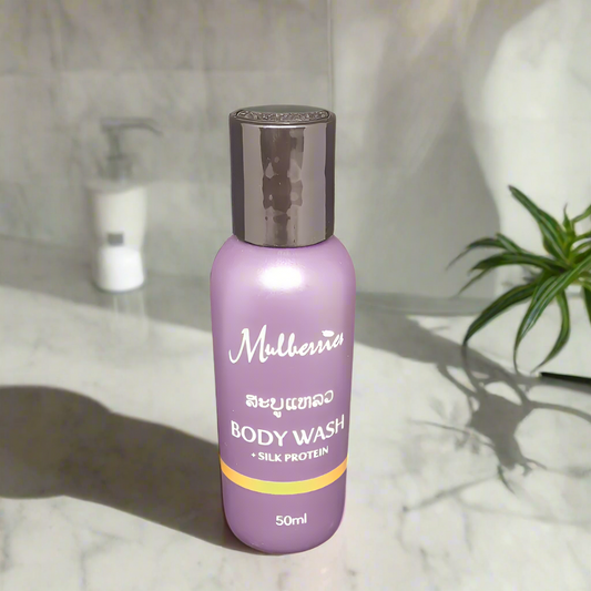 Mulberries Body Wash with Silk Protein 50ml – Luxurious Skin Care from Laos