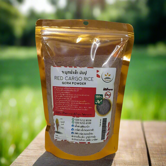 Red Cargo Rice Germ Powder – 600g 100% Organic | No Sugar | Natural Superfood from Laos